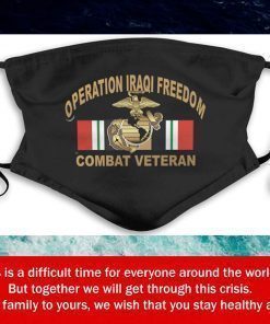 Operation Iraqi Freedom OIF Marine Corps EGA Veteran Filter Face Mask