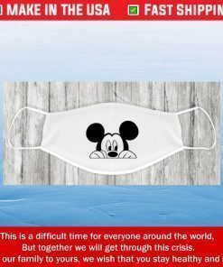 Peek A Boo Mickey Cotton Face Mask