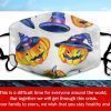 Pumpkins Jack-o-Lanterns with Happy Cotton Face Mask
