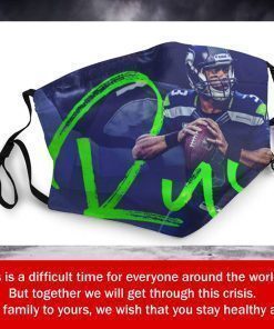 Seattle Seahawks Russell Wilson Filter Face Mask