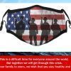Support Our Troops American Flag Filter Face Mask