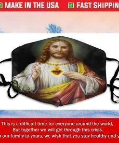 The Sacred Heart Of Jesus Christ Cotton Face Mask