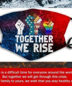 Together We Rise - Black Lives Matter Filter Face Mask