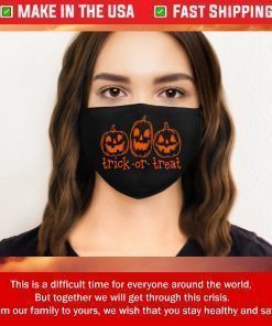 Trick or Treat Face Mask, Hocus Pocus Face Mask, Happy Halloween Face Mask