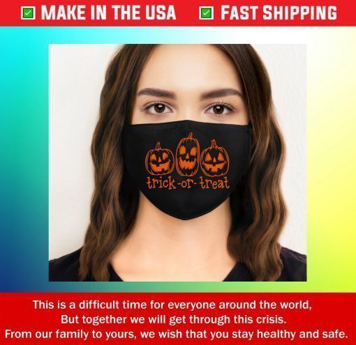 Trick or Treat Face Mask, Hocus Pocus Face Mask, Happy Halloween Face Mask, Halloween Face Mask Cotton Face Mask