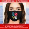 Love teacher, back to school mask, masks for halloween Cotton Face Mask