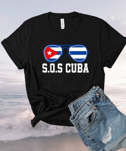 Sos Cuba Flag Sunglasses Shirt