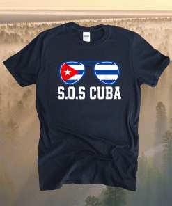 Sos Cuba Flag Sunglasses Shirt