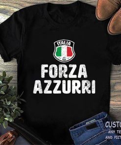 Forza Azzurri Italia Italy Football Soccer Jersey Shirt