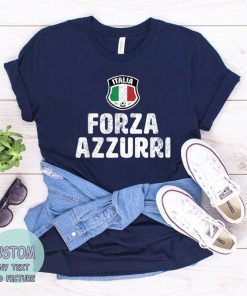 Forza Azzurri Italia Italy Football Soccer Jersey Shirt