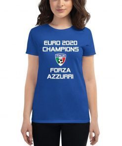 Italia Italian Italiano Italy Soccer Champions Calcio Euro Forza Azzurri 2021 T-Shirt
