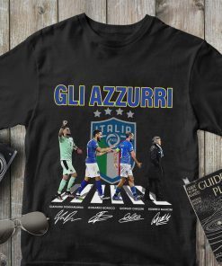 Gli Azzurri Shirt Italy National Football Team, Italy Champions Euro 2021 Shirt, Italian Football Abbey Cross Shirt