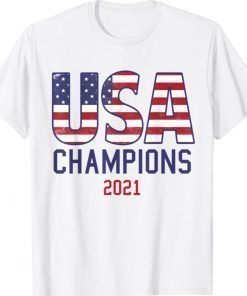 USA Champions 2021 USA Vintage Flag USA Sports Team Shirt