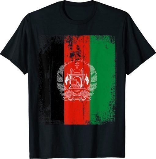 Vintage Afghanistan Afghan Flag Afghanistan Support Shirt
