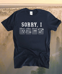 Sorry I DGAF Hidden Message Guitar Chords Funny Shirt