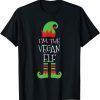 Funny Matching Family Funny I'm The Vegan Elf Christmas T-Shirt