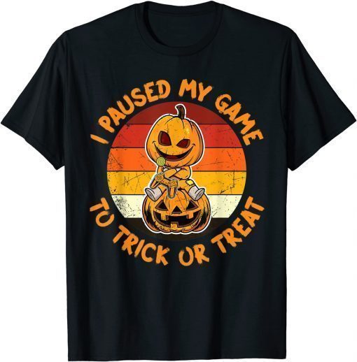 2021 Halloween Pumpkin Gamer Funny Boys Trick Treat Jack Lantern T-Shirt