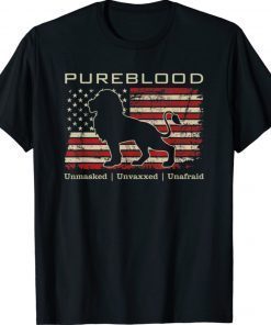 Pureblood Movement #Pureblood Medical Freedom Lion USA Flag Shirt
