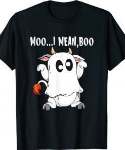 Ghost Cow Moo I Mean Boo Halloween Cow Boo Shirt