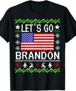 Funny Let's Go Brandon Shirt Ugly Christmas Anti Biden Pro America T-Shirt