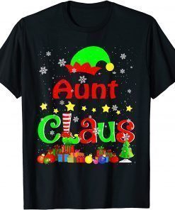 Aunt Claus Funny Christmas Elf Lover Matching Family Group 2021 Shirts