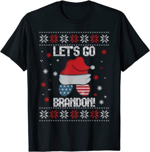 Classic Let's Go Brandon Ugly Christmas Sweater Tee Shirt