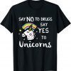 T-Shirt Red Ribbon Week Kids Youth Say No Say Yes to Unicorns