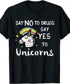 T-Shirt Red Ribbon Week Kids Youth Say No Say Yes to Unicorns