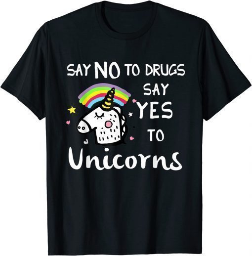 T-Shirt Red Ribbon Week Kids Youth Say No Say Yes to Unicorns