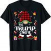 2021 Trump Gnome Buffalo Plaid Red Matching Family Christmas Funny TShirt