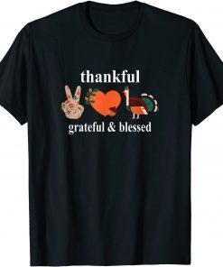 Thanksgiving Women Peace Love Thanksgiving Classic T-Shirt