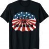 T-Shirt Let's go Brandon USA Flag For Men And Women, Black And White
