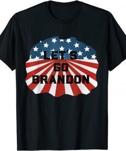 T-Shirt Let's go Brandon USA Flag For Men And Women, Black And White