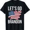 Official Let's Go Brandon Conservative Anti Liberal american flag T-Shirt