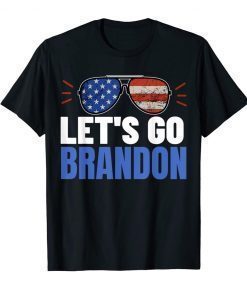 Official Let's Go Brandon Flag Sunglasses Funny Anti Bien Club T-shirt