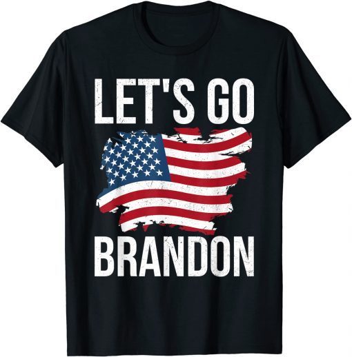 Official Let's Go Brandon Conservative Anti Liberal american flag T-Shirt