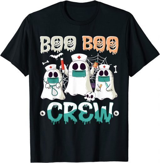 Boo boo Crew Nurse Halloween Ghost Costume Matching Gift TShirt