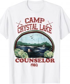 Official Camp Retro 1980 Crystal Lake Counselor Costume Gift Tee Shirts