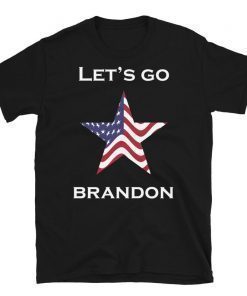 Let's Go Brandon Short Sleeve Flag Flag Lets Go Brandon Funny Tee T-Shirt