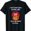 Pitbull Witch Pumpkin Halloween Gift TShirt