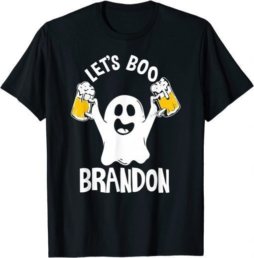 2021 Let’s Boo Brandon Funny Trendy Halloween Costume For Beer T-Shirt