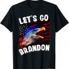Funny Impeach 46 Let's Go Brandon Tee Conservative Anti Liberal US Flag T-Shirt