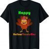 Happy Halloween Thanksgiving Christmas, Hallothanksmas Shirt T-Shirt