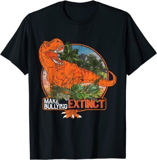 Official Unity Day Trex Dinosaur Make Bullying Extinct Orange Kids T-Shirt