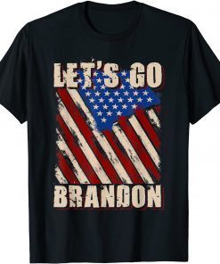 Impeach Fuck Biden Let's Go Brandon Tee Conservative Anti Liberal US Flag T-Shirt