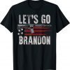 T-Shirt Gun Vintage Old American Flag Funny Biden Let's Go Brandon