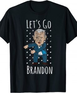 Classic Let's Go Brandon Anti Biden Conservative Anti Liberal US Flag 2021 T-Shirt