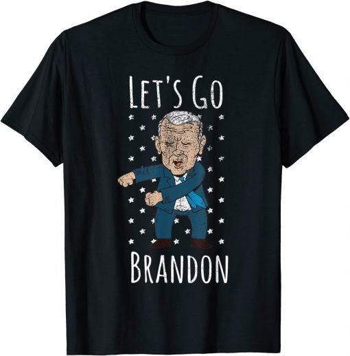 Classic Let's Go Brandon Anti Biden Conservative Anti Liberal US Flag 2021 T-Shirt