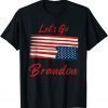 Classic Let's Go Brandon Tee Conservative Anti Liberal US Flag Gift Tee Shirt