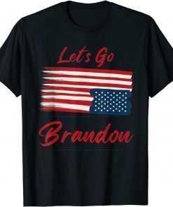 Classic Let's Go Brandon Tee Conservative Anti Liberal US Flag Gift Tee Shirt